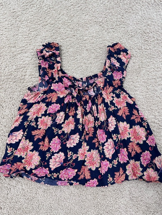 Old Navy Tops - Old Navy Navy Floral Ruffle Strap Camisole